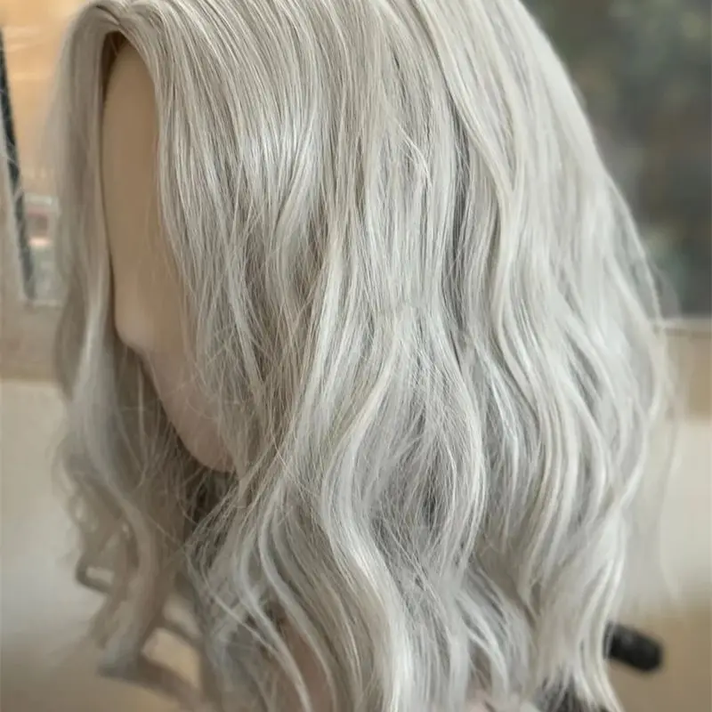 Korte Bob Pruiken Menselijk Haar Lijmloze 100% Braziliaanse Haar Zilver Grey Hd Lace Frontale Pruik 13X4 T Menselijk Haar Voor Vrouwen Dagelijks Gebruik