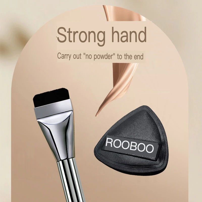 ROOBOO black Powder puff one word foundation brush does not eat powder soft hair traceless portable recommended makeup essential