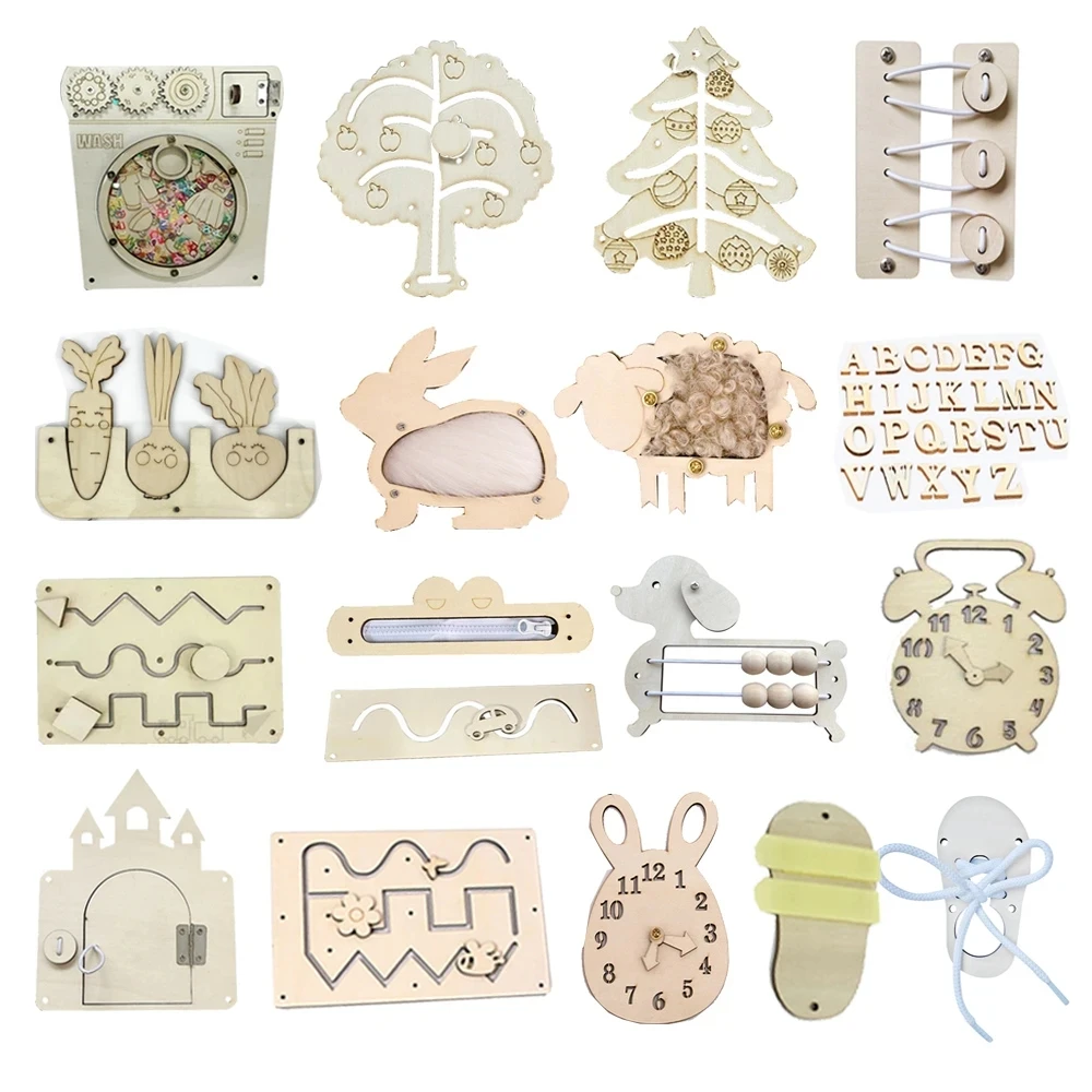 Scrapbook Puzzle Supplies, Wood Chips, Wooden Pieces, Parent-Child Handcraft for Home, Wedding, Child Education Ornaments