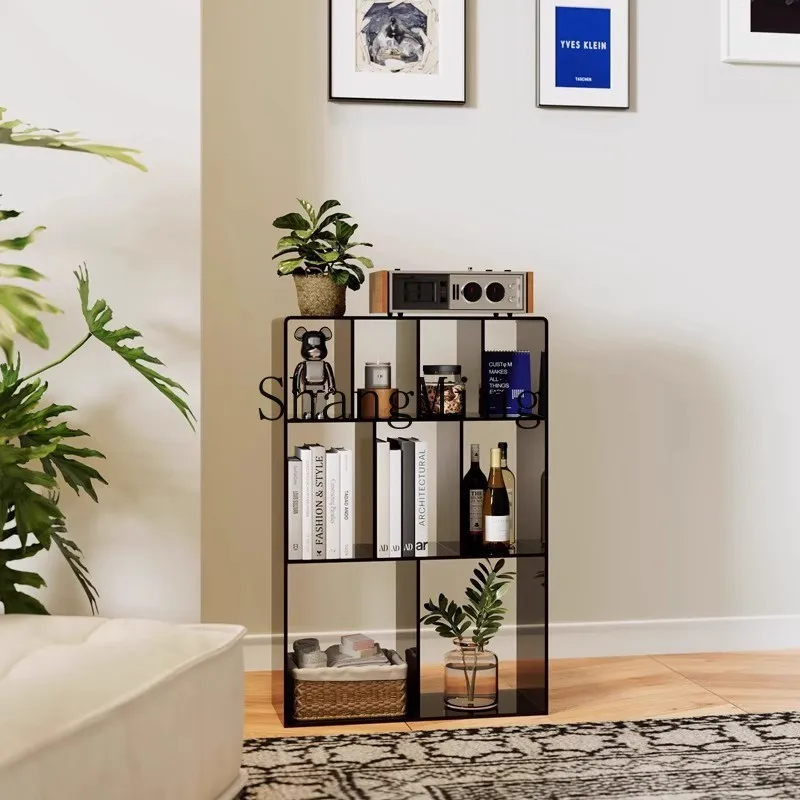 

ZYY simple style sofa side few household multi-layer wall solid wood storage bookshelf magazine floor display cabinet