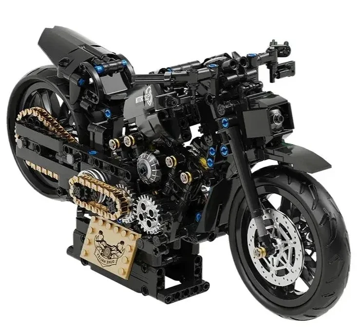 

New Motorcycle Building Blocks Stable Base Model Bricks Cool Shape Kit Ornaments Educational Toys For Children