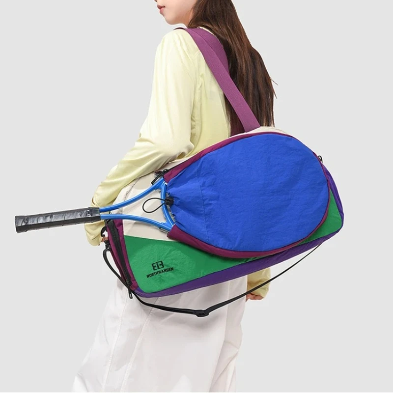 Color Block Sports Duffle Bag Men Women Large Capacity Compartment Gym Bag Travel Weekend Overnight Badminton Handbag
