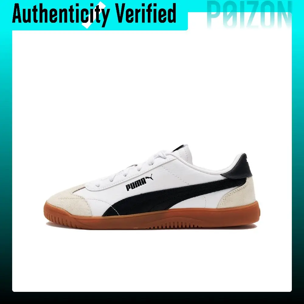 PUMA Club 5v5 SD Comfortable Low top German Army Trainers Women's White Black Brown 395104-04