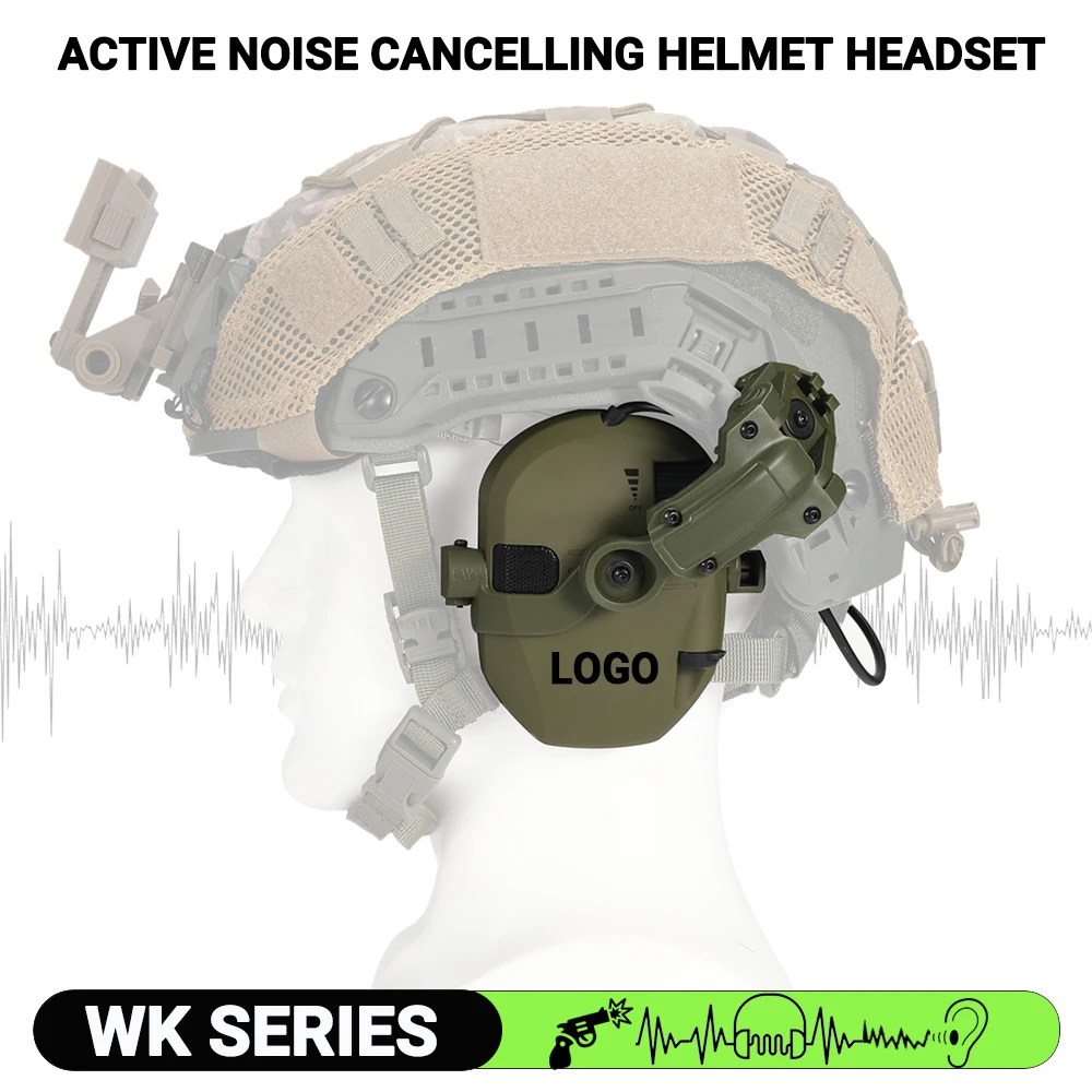 

Shooting Earmuffs Tactical Helmet Headset Electronic Hearing Protector Active Noise Reduction Hunting Headphone