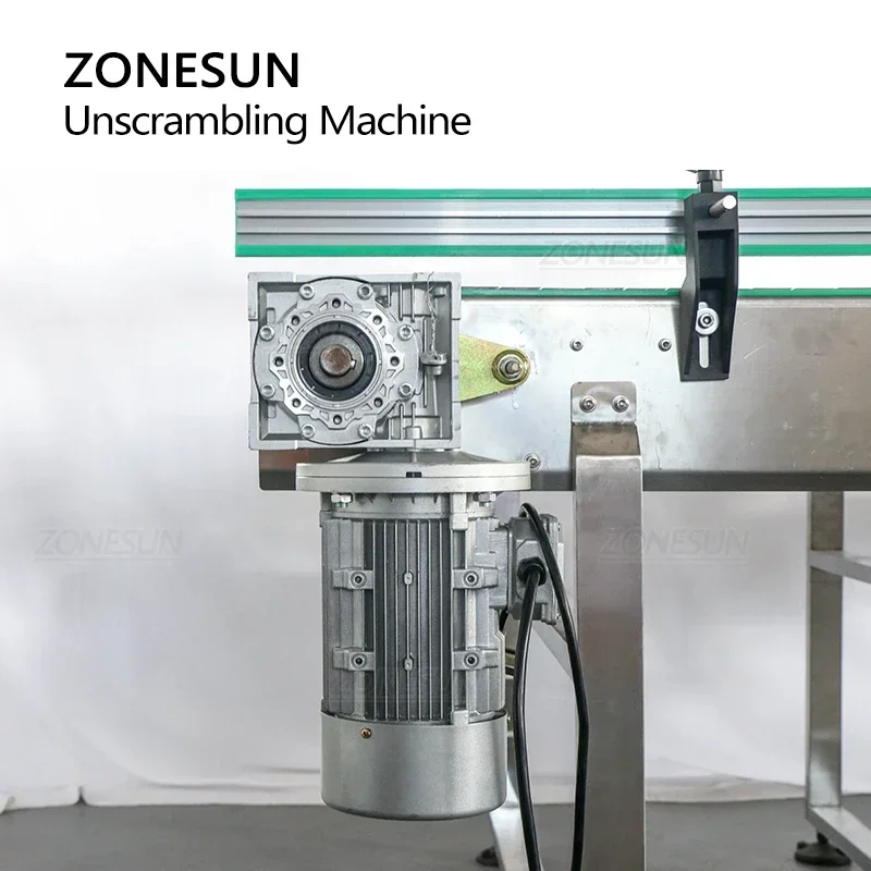 ZONESUN ที่กําหนดเองสายพานลําเลียงขวดคอนเทนเนอร์การเรียงลําดับวัสดุขนส่ง Unscrambler Feeding Mass สายการผลิต ZS-CB190