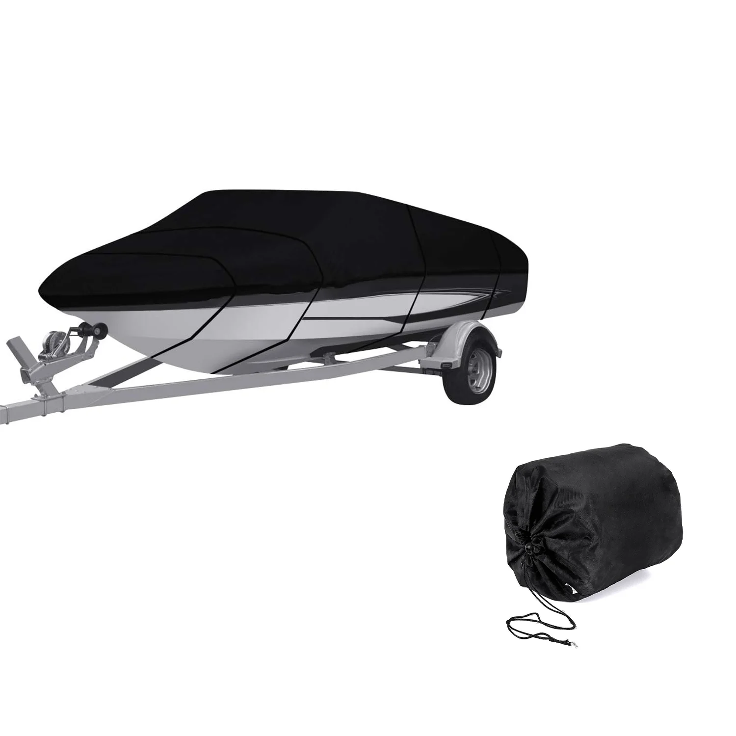 

Hot Selling High Quality Heavy Duty 600-1200D Oxford Polyester Canvas Trailerable Waterproof Boat Cover