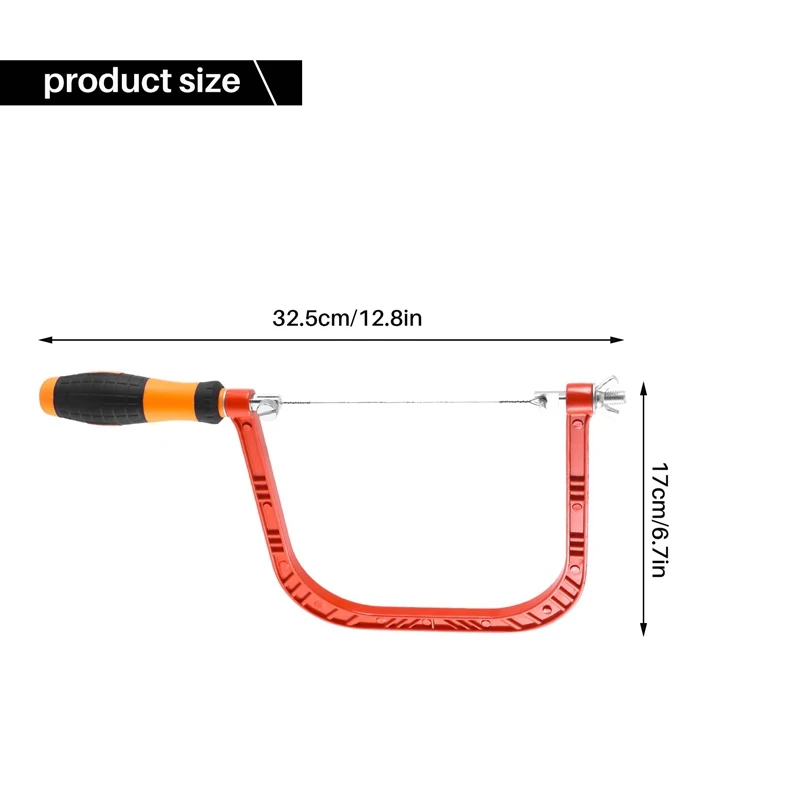 6 Inch Coping Saw Hand Saw, Fret Saw Coping Frame And Extra 20 Pcs Replacement Blades Set For Wood,Plastic, Rubber, Ect