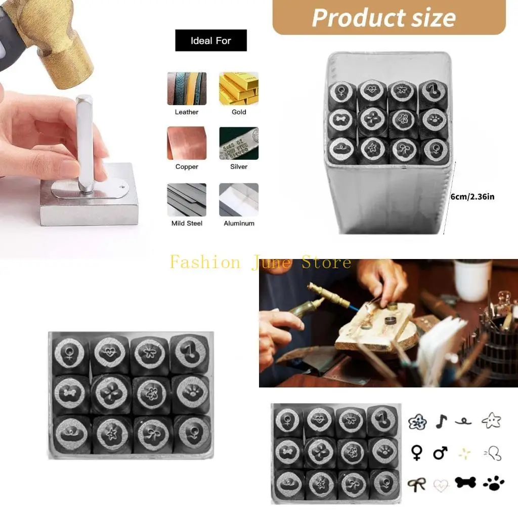 N5KA 12Pcs Jewellery Texture Chisels for Detailed Metal Work Practical Carving Tool