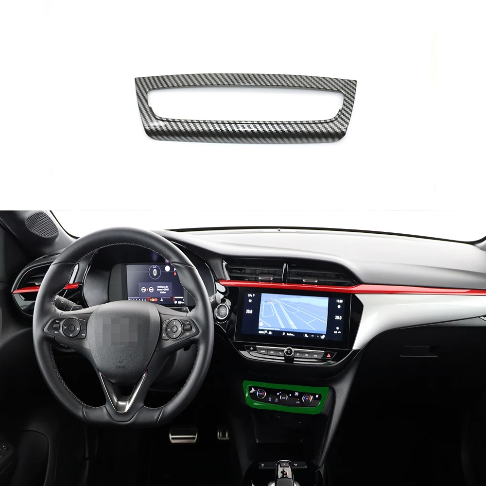 Decorative piece suitable for Opel Corsa central control button frame
