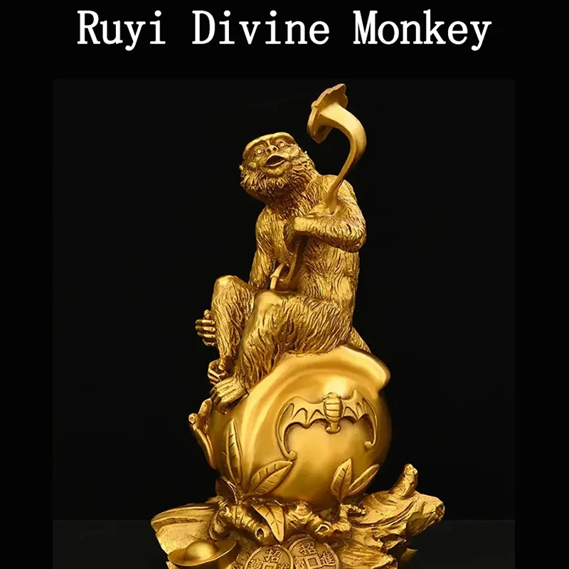 

Chinese style handicrafts such as Ruyi Golden Monkey ornaments for daily life home decor living rooms attracting wealth ornam