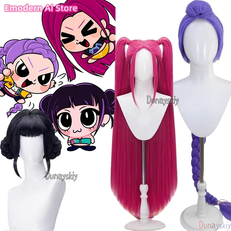 

K-Pop Lumi Mira Zoe Cosplay Costume Wig Demon Hunters Stage Clothe High Quality Heat Resistant Synthetic Anime Wigs Role-playing