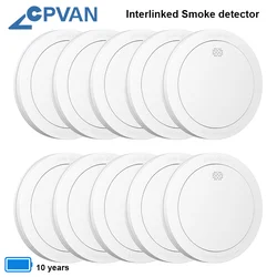 Cpvan Met Elkaar Verbonden Rookmelder Draadloos Brandalarm Huisbeveiliging Rookmelder En14604 10 Jaar Batterij Brandmelder