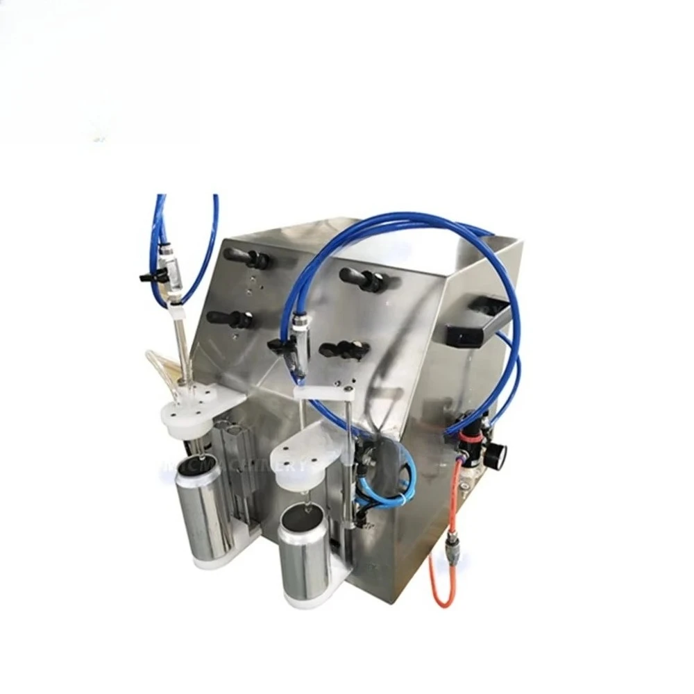 Small juice filling machine semi-automatic carbonated beverage beer can