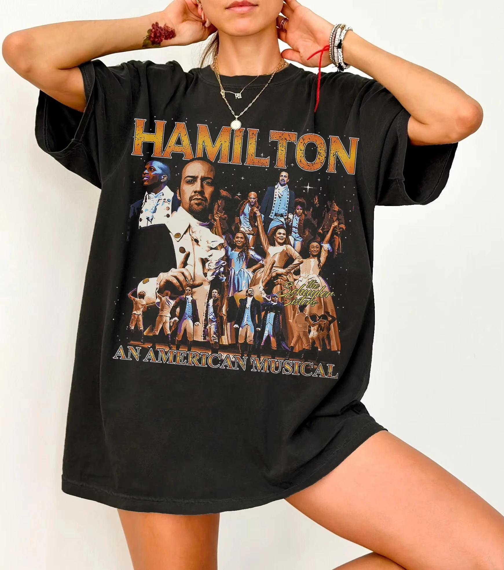 Hamilton American Heritage Founding Father Musical T-shirt,2026 Summer Men's and Women's Loose and Breathable T-shirt Top