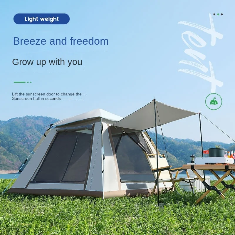 Outdoor Tent Portable Fully Automatic Quick-open Sunshade And Rainproof Camping Park Camping Picnic Outdoor Four-sided Tent 2024