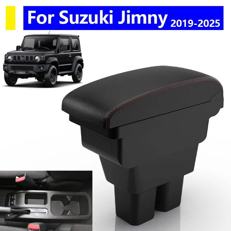 

Armrest for Suzuki Jimny 2019-2021 2022 2023 2024 2025 interior center console storage box with Type-C and USB car accessories