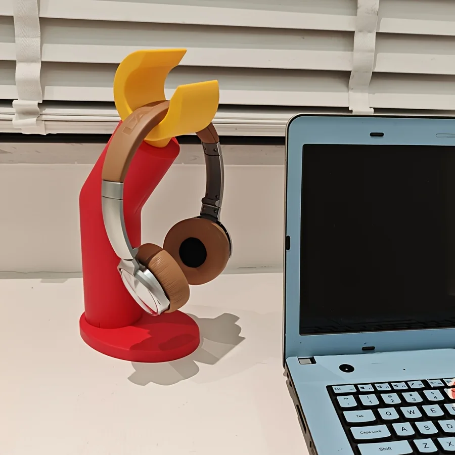 Creative Headphone Stand Desktop Holder Universal Over‑Ear Headphone Hanger Cool Desk Decor for Gamers Office Study Room view 3