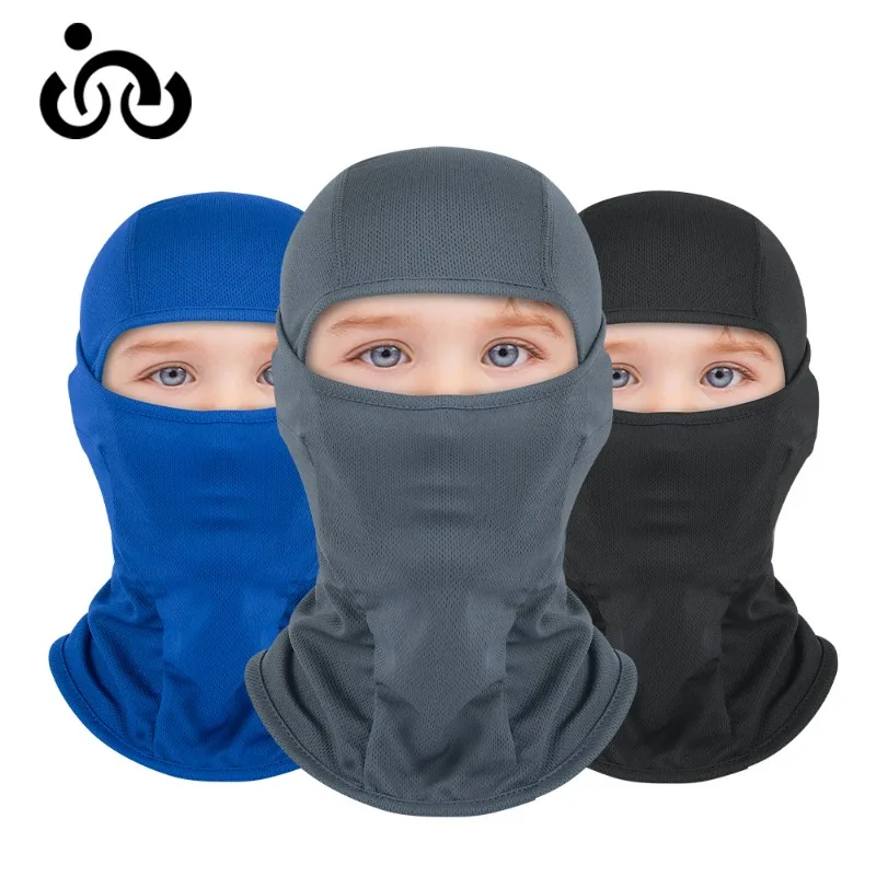 Outdoor Kids Cycling Balaclava Face Mask Sweat Absorbent Quick Dry Breathable UV Sunscreen Windproof Motorcycle Riding Hat