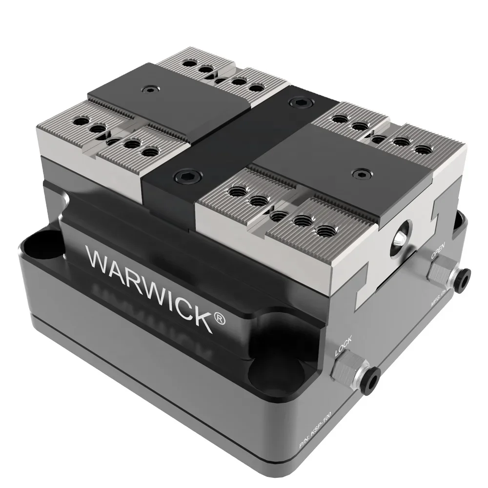 WARWICK KSP-100 Pneumatic Concentric Vise Durable Zero-point 5 Axis Air Chuck For VMC ROTARY