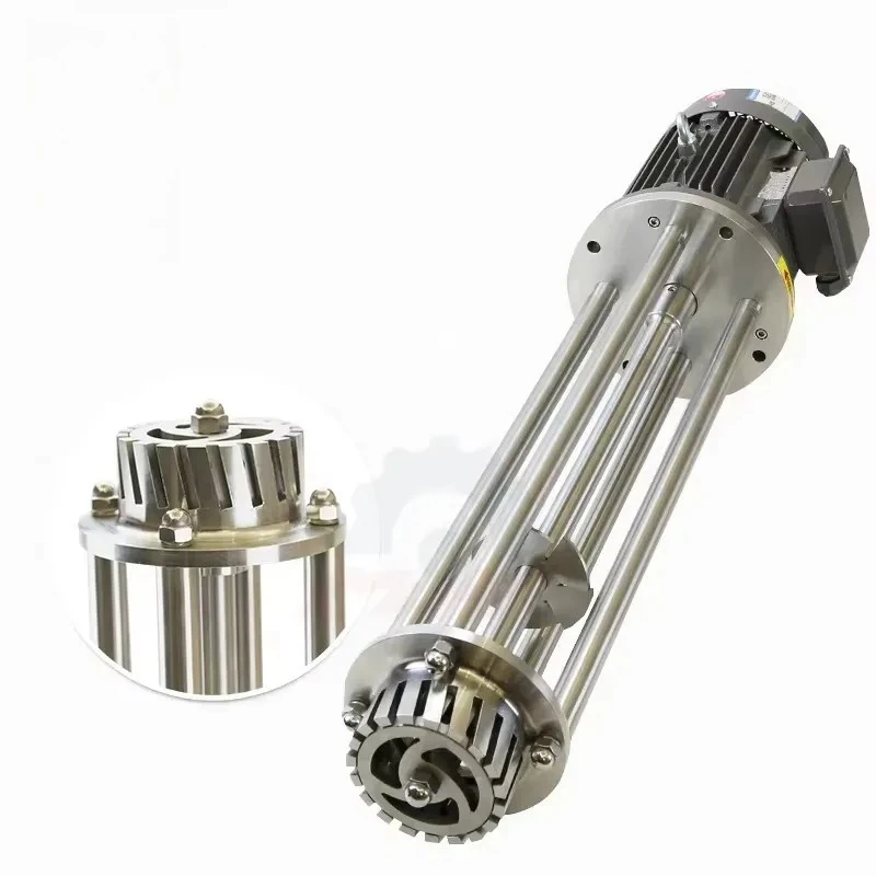 Stainless Steel SUS304 High Shear Homogenizer Milling Head with Motor for Chemical Food Production
