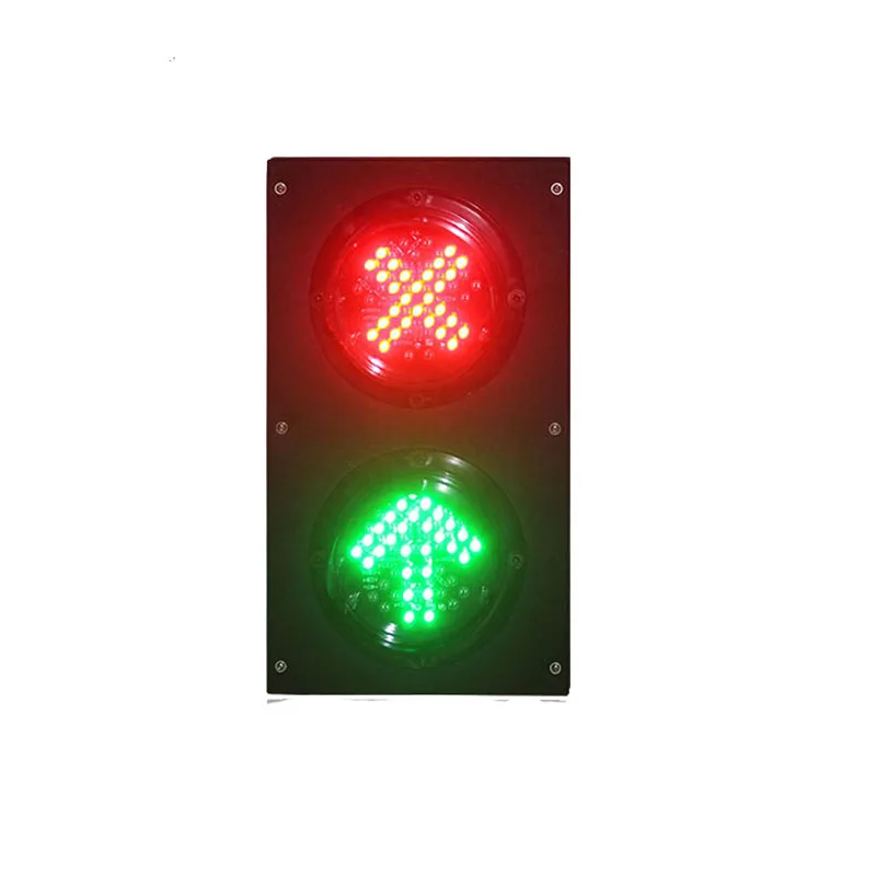 

New design hot selling customized 100mm red cross green arrow LED traffic signal light