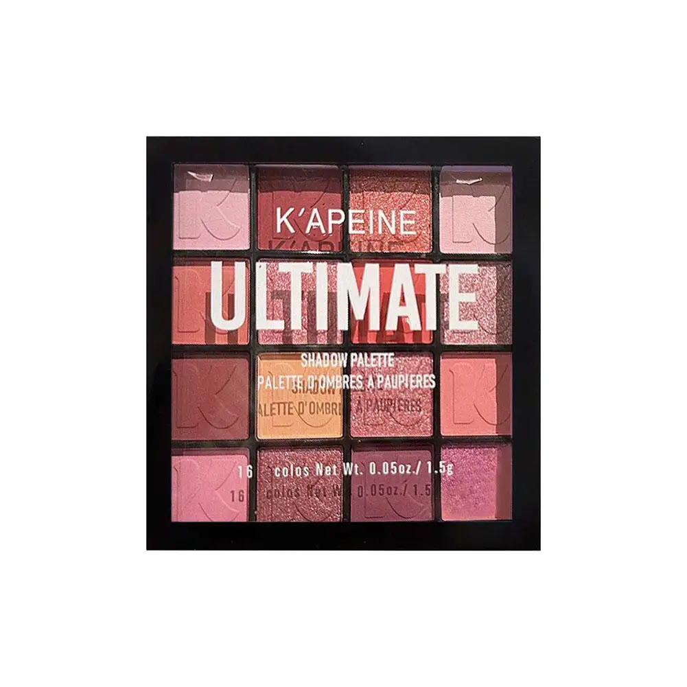 Paleta de sombra de ojos de 16 colores, brillo mate nacarado, hace espíritu claro, brillo, polvo delicado, sombra de ojos fácil de verde I8B4