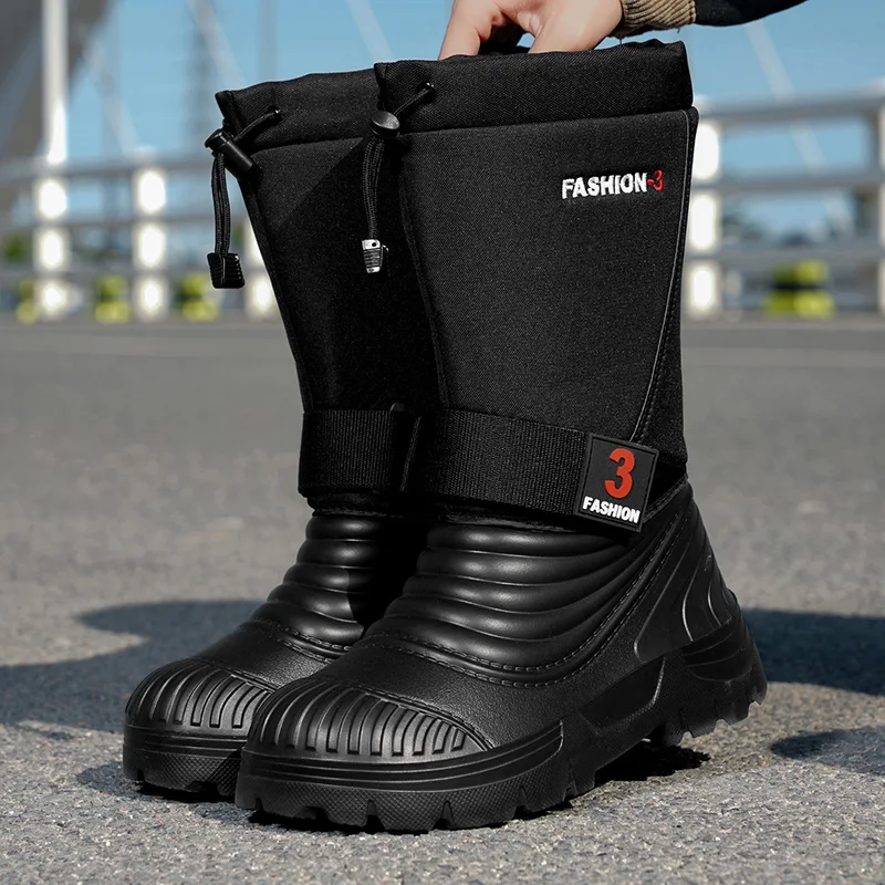 Men's Winter Waterproof Insulated Shell Warm Inner Comfortable Outdoor Snow Boots