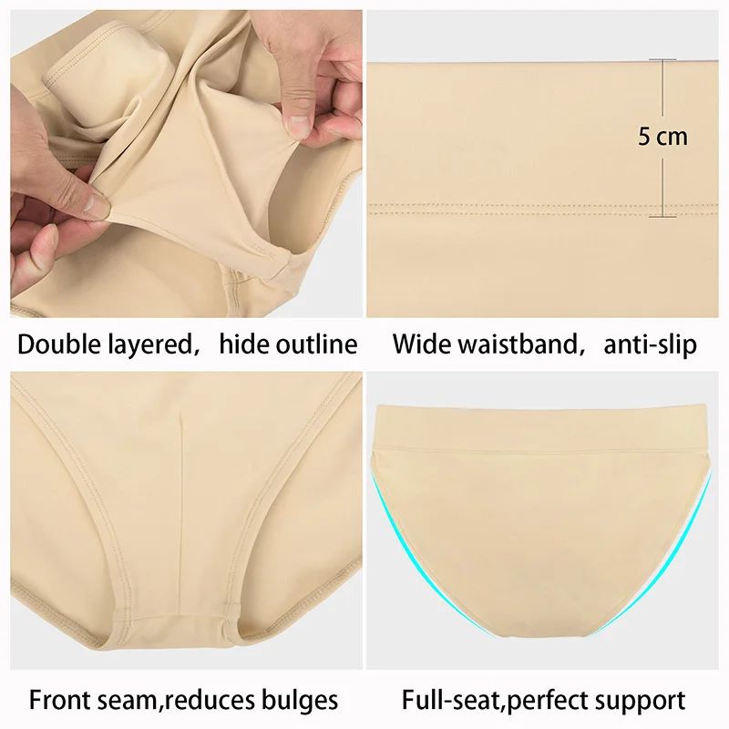 أحزمة رقص بمقعد كامل للرجال لفريق الباليه الأساسي والجمباز مع حزام خصر مطاطي واسع وبطانة للرقص