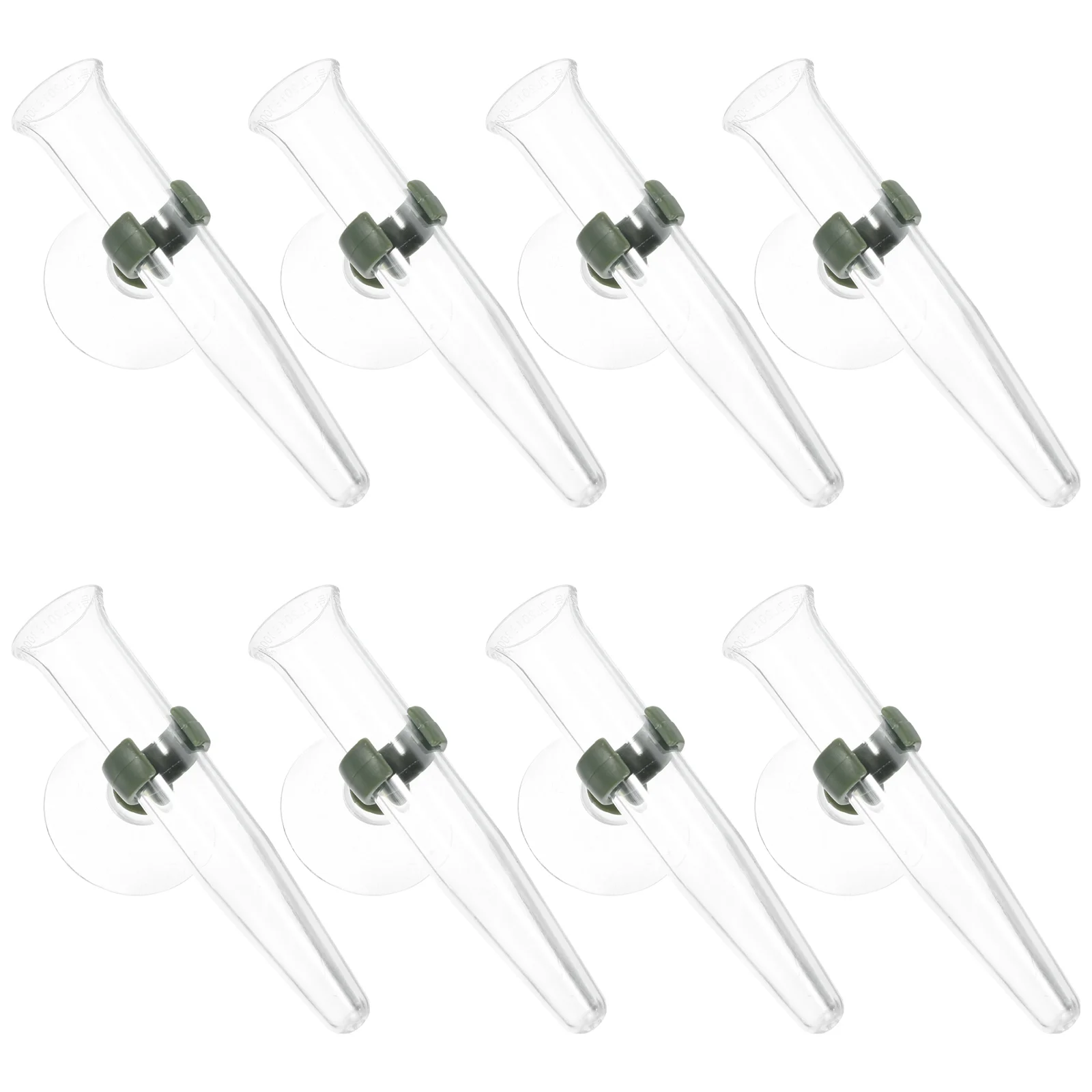 8 Pcs Water Pipe Flower Preservation Tube Suction Cups Test Vase