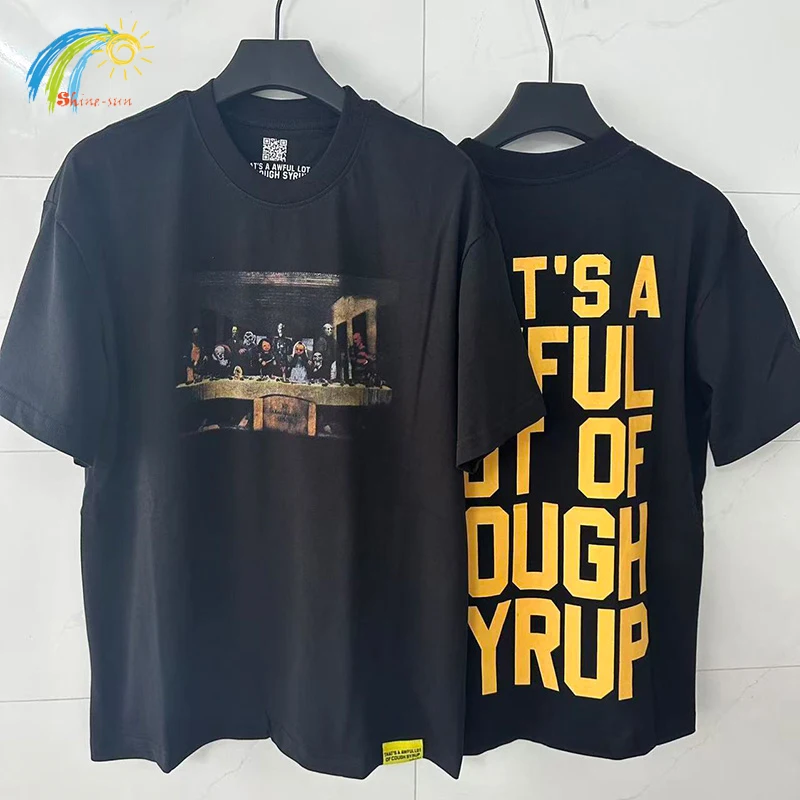 

Oil Painting Digital Printing THAT'S A AWFUL LOT OF COUGH SYRUP T-Shirt Men Women Unisex Casual Oversized 100% Cotton Tee Tops
