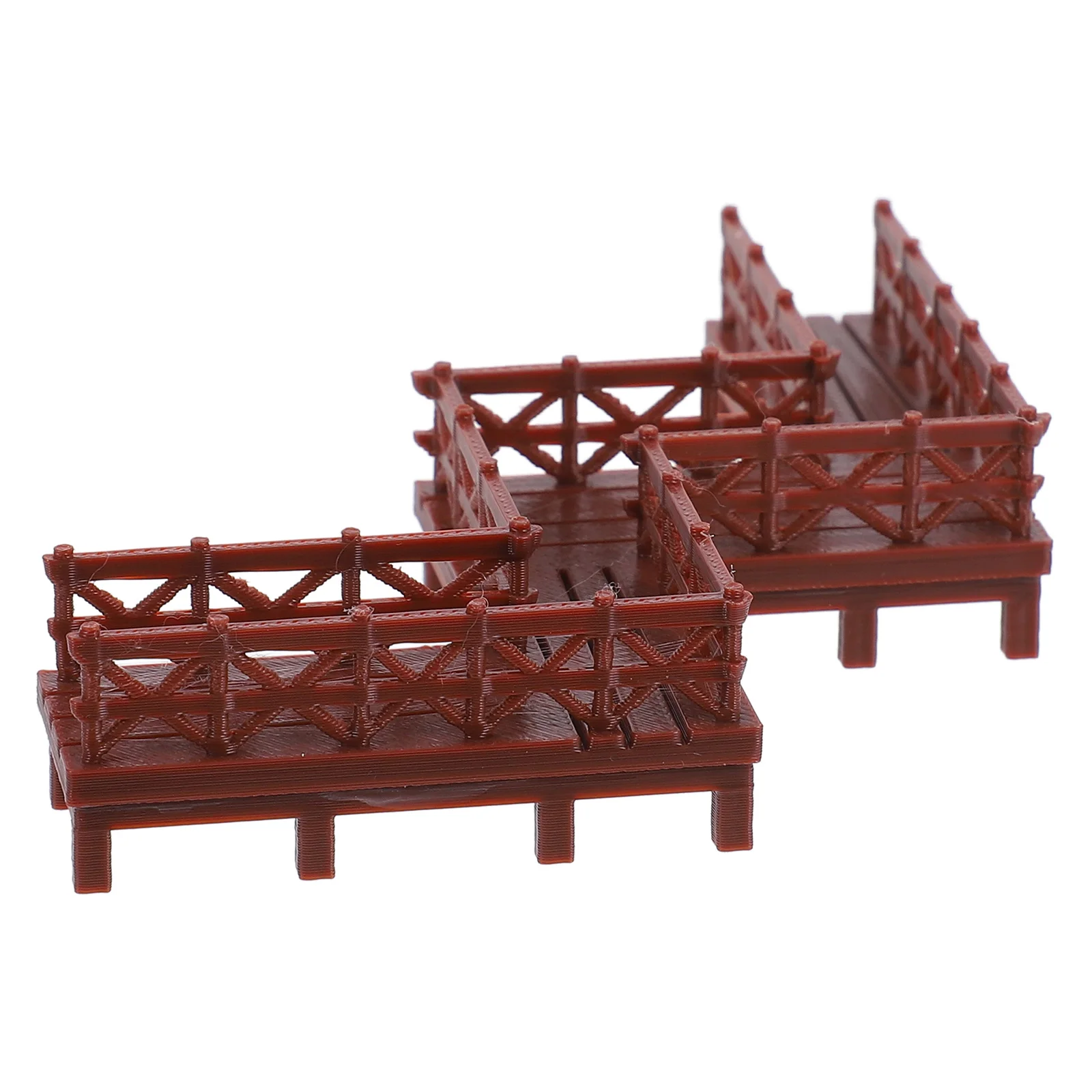 

Miniature L Bridge Garden Statue for Terrarium Bonsai Fish Tank Scenery Model Stackable Platform Stairs Connection