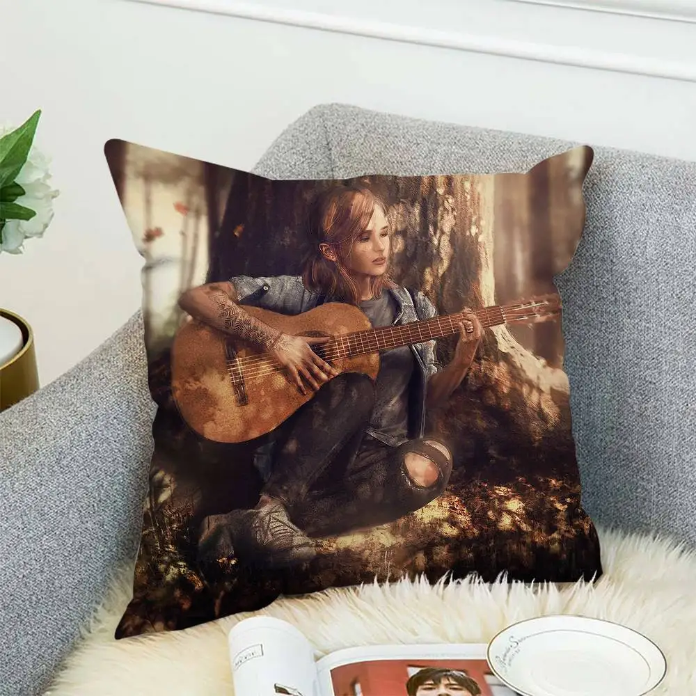 

The L-Last Of Us Pillow Case Double-Sided Printing Cushion Cover 45x45 Decorative Cushions Sofa Home Decor Soft Pillowcase