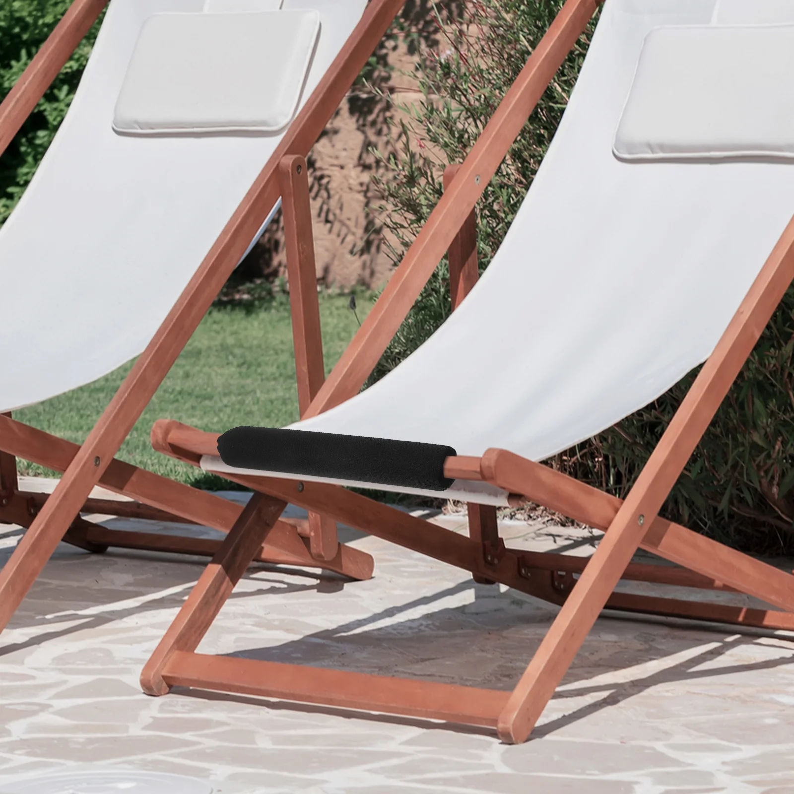 Lounge-Stuhl-Fußstützenpolster, universell passend für Klappstühle im Freien, tragbares Kissen, Strand, Terrasse, Hof, rutschfester Schutz