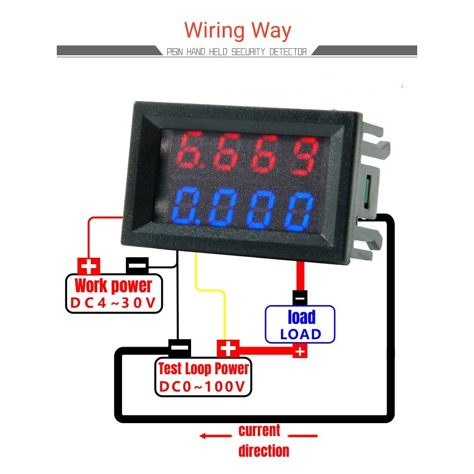 DC 0-100V 0-200V 10A Digital Voltmeter Ammeter Car Motorcycle Voltage Current Meter Detector dual Led display Volt Monitor Panel