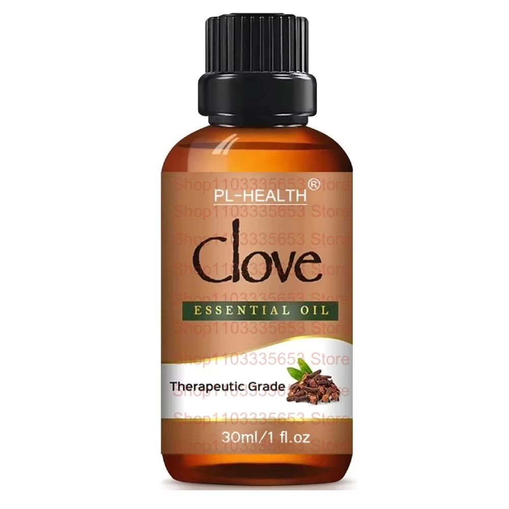 30ML Pure Clove Essential Therapeutic Grade for Tooth Ache Soothes Sore Muscles Clove Bud Oil Essential Oil for Teeth, Skin Use