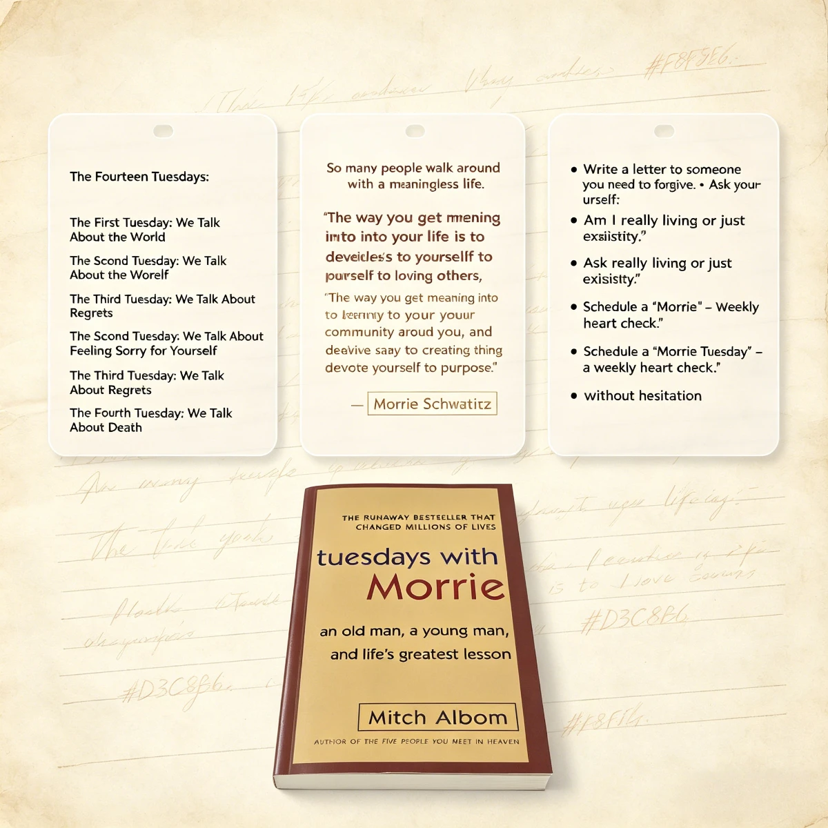 

Tuesdays with Morrie By Mitch Albom Inspirational Life Lessons Memoir & Non-Fiction Book