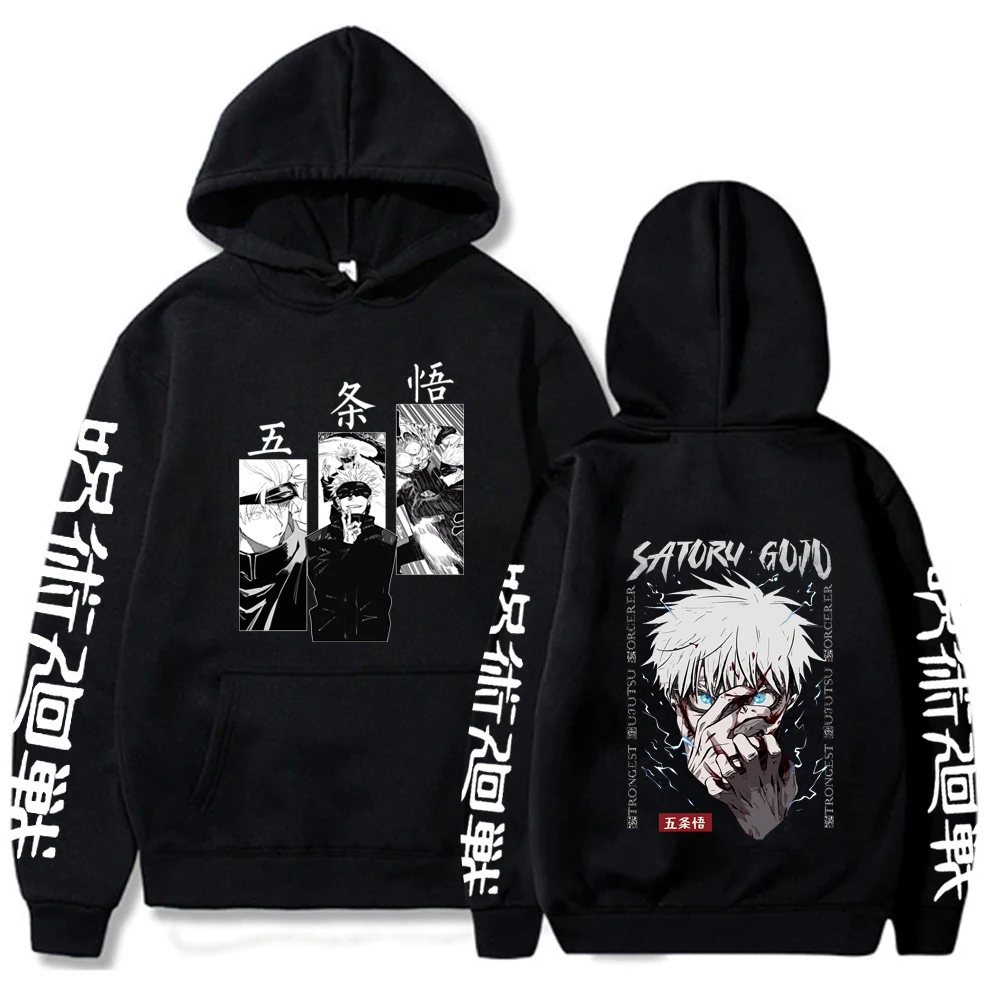 Anime Hoodies Jujutsu Kaisen Sweatshirt Satoru Gojo Sweatshirt Itadori Hoodie Streetwear Pullover Plus Size Autumn Winter Hoodie