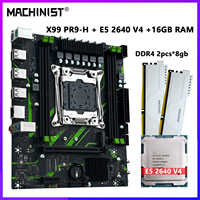 MACHINIST X99 PR9-H Motherboard optional Xeon E5 2640 V4 LGA 2011-3 CPU Kit Set 16GB DDR4 ECC Memory RAM NVME M.2