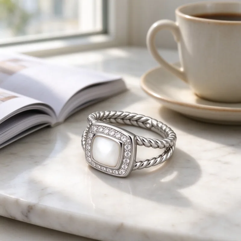 Minimalist Spiral Twist Cable Finger Ring, Women Braided Metal Stackable Band, Retro Classic Texture Design, Casual Daily Wear Statement Jewelry, Perfect Gift for Her