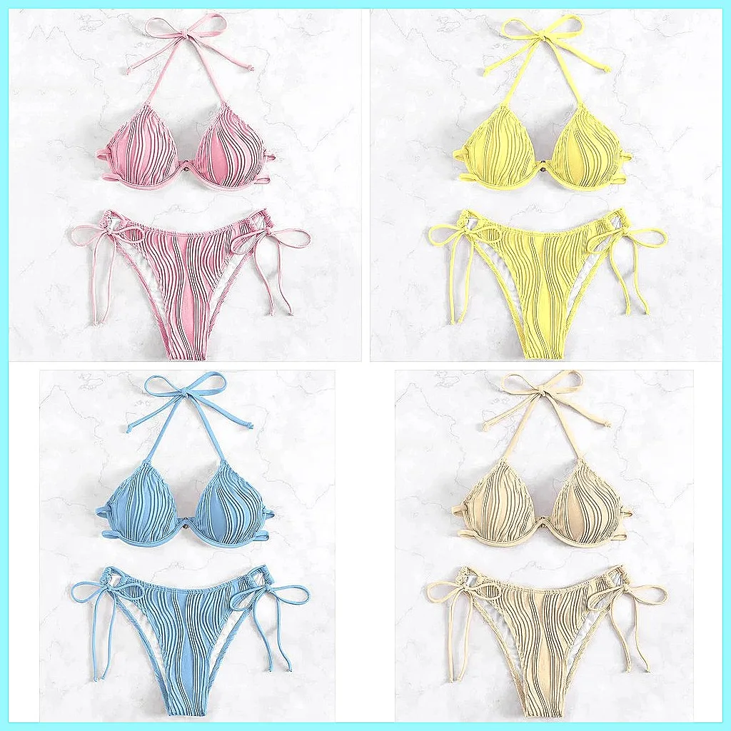 

Sexy Push Up Bikini Set 2026, Underwire Swimsuit for Women Beach Pool Summer (72 characters)