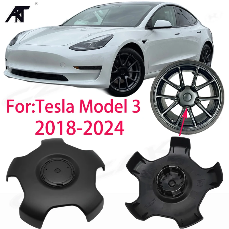 

Для Tesla Model 3 Aero 2017-2023 OEM 1529680-A 4 шт. матовая черная центральная крышка колеса