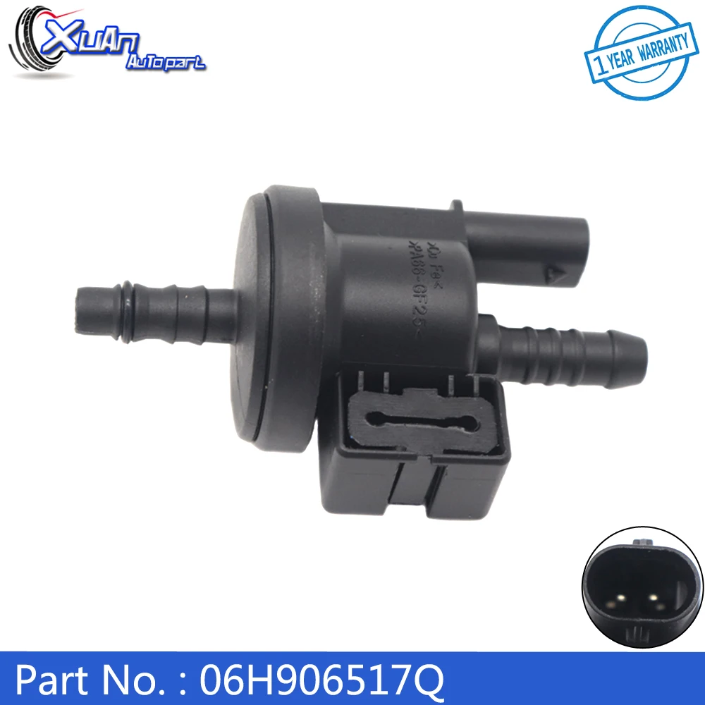 

XUAN Vapor Canister Purge Solenoid Valve 06H906517Q For AUDI A4 A5 Q5 Volkswagen Golf Jetta Passat Beetle Tiguan Seat Skoda