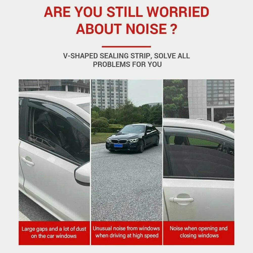 2meters 2M Sealed Strips Black Weatherstrip 4 Window Car Door Side for edge Moulding Rubber Seal Strip Trim  2meters