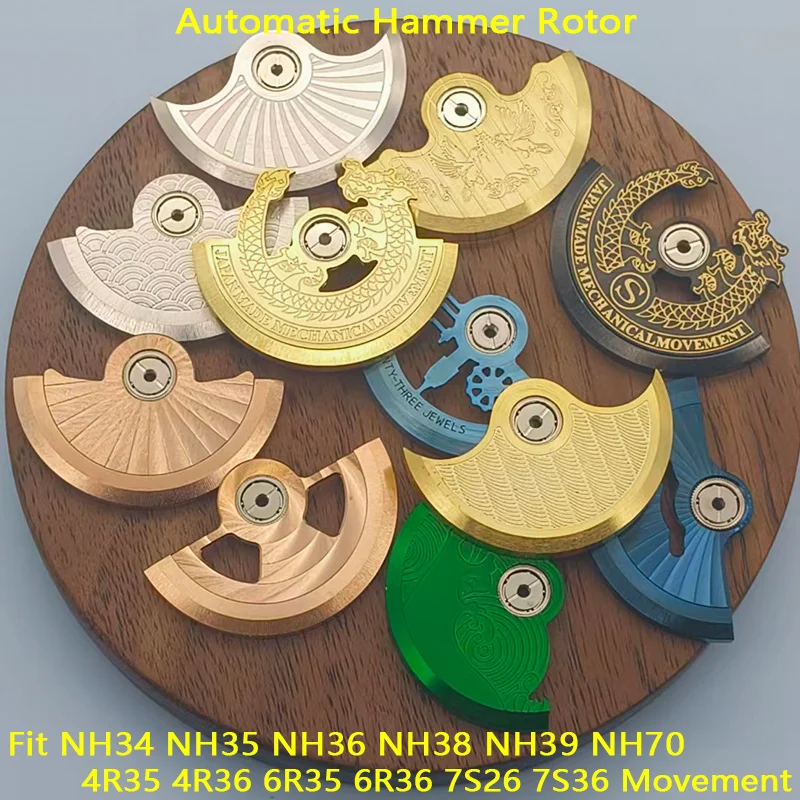 

NH35 Rotor Watch Movement Oscillating Weight Rotor Fits NH34/NH35/NH36/NH38/NH39/4R35/7S26 Movement Automatic Rotor Mod Replace