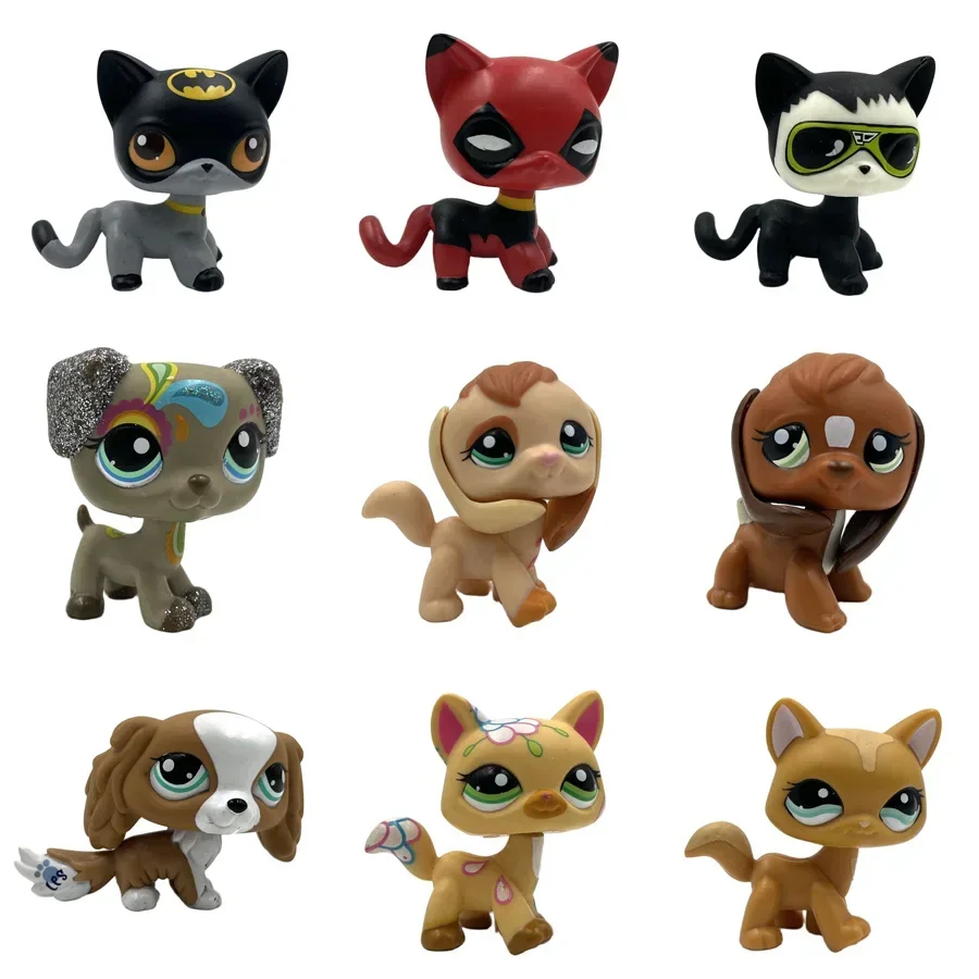 Rare littlest pet shop lps toy toy cute animal toy BEAGLE dog STANDARD cat  MAINE COON kitty kids Bobble head toy 