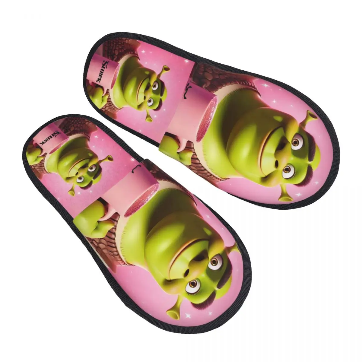 

Пользовательские забавные комедийные тапочки Шрек Каваи для гостей для спа-женщин, домашние тапочки с героями мультфильмов аниме