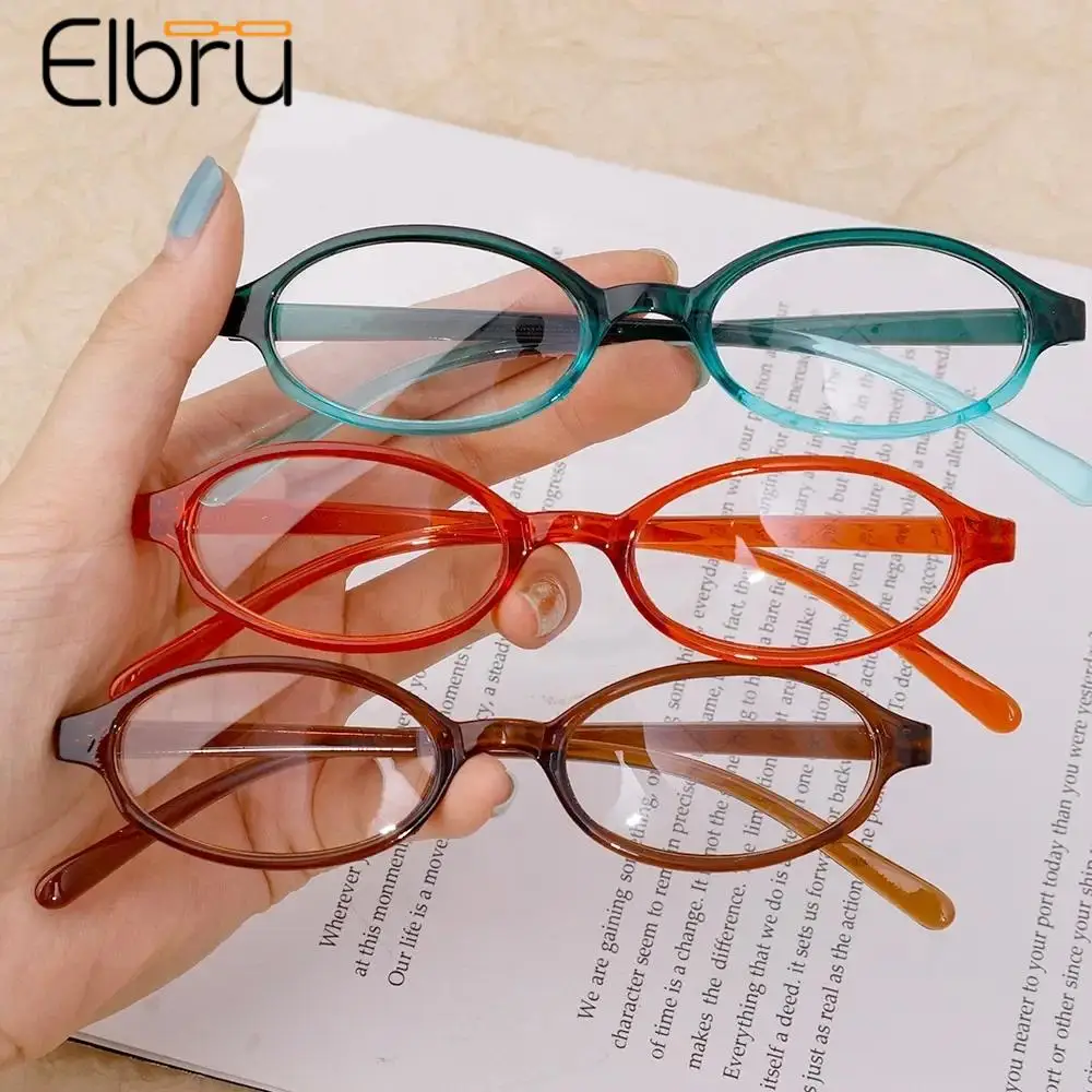 

Elbru Retro Small Oval Myopia Eyeglasses Women Men Anti-blue Light Optical Myopic Eyeglasses Frame Vintage Nearsighted Eyewear