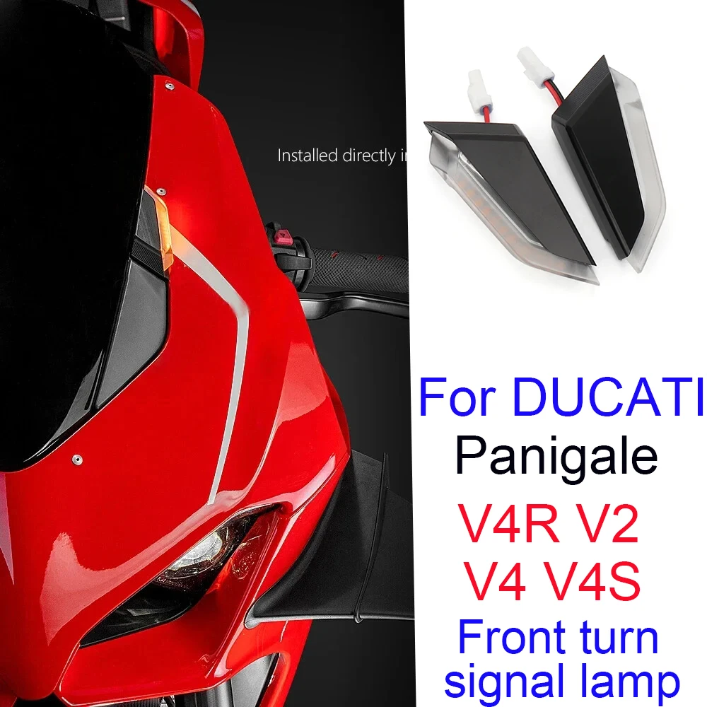 

New Motorcycle Accessories Front Mirrors Turn Signal Light Indicator Light LED For Ducati PANIGALE V2 Panigale V4 V4S V4R