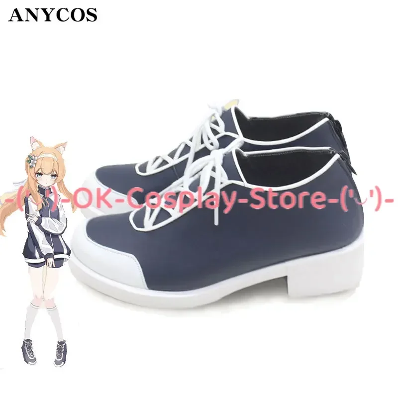 [Angepasst] Blau Archiv Tadaraku Mari Cosplay Schuhe Anime Spiel Roleplay Prop Halloween Karneval Urlaub Party PU Leder Stiefel