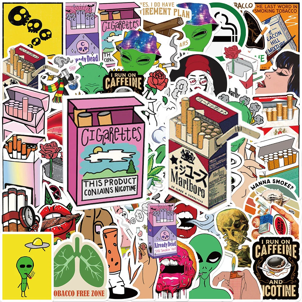 10/30/50 Stuks Roken Spoof Blad Karakter Stickers Waterdicht Graffiti Skateboard Telefoon Laptop Vinyl Cool Decoratie Sticker Pack